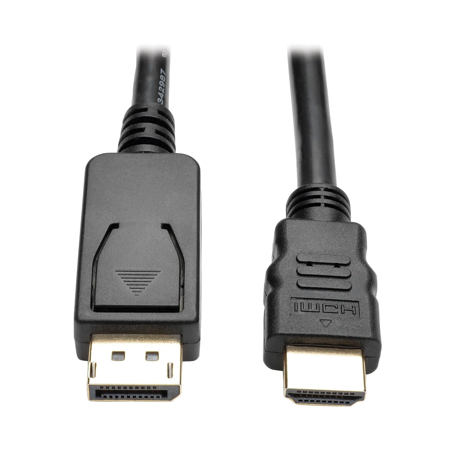 Tripp Lite by Eaton 4K at 30 Hz DisplayPort 1.2 Male with Latch to HDMI Male Adapter Cable, 6 Ft., Black, P582-006-V2