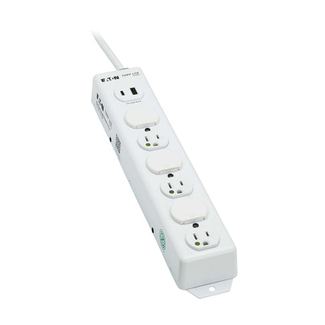Tripp Lite by Eaton 6-AC Outlet and 2-USB Port Safe-IT UL 1363 Medical-Grade Power Strip, 2-Ft. Cord with Straight Plug, PS-602-HGUSB