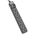 Tripp Lite by Eaton Power It! Power Strip, 6 Outlets, 6-Ft. Cord, Black, PS66B