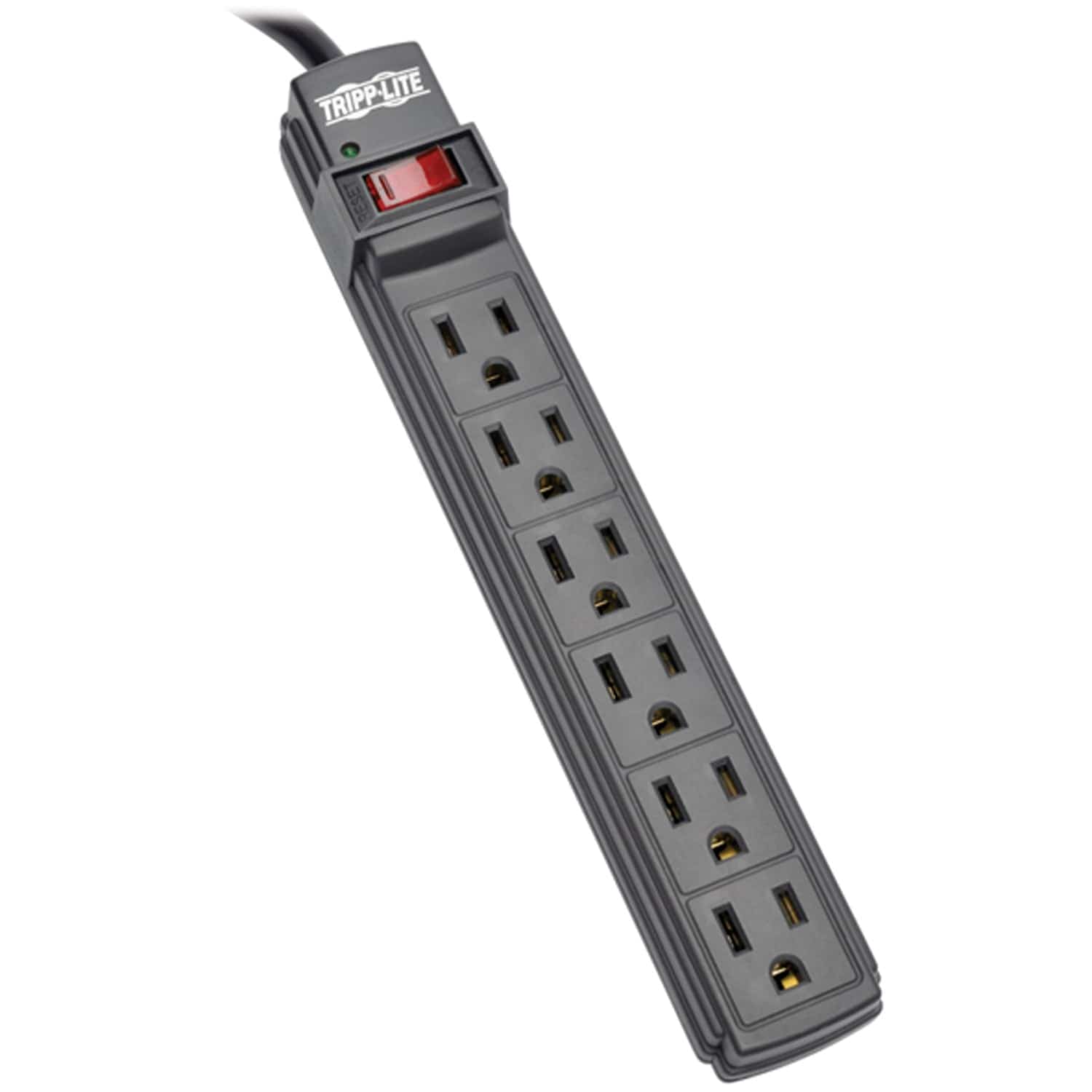 Tripp Lite by Eaton Power It! Power Strip, 6 Outlets, 6-Ft. Cord, Black, PS66B