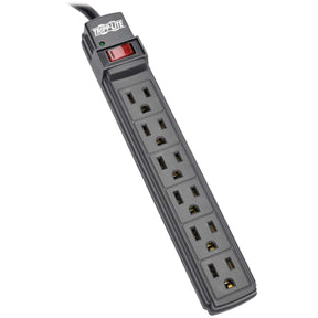 Tripp Lite by Eaton Power It! Power Strip, 6 Outlets, 6-Ft. Cord, Black, PS66B