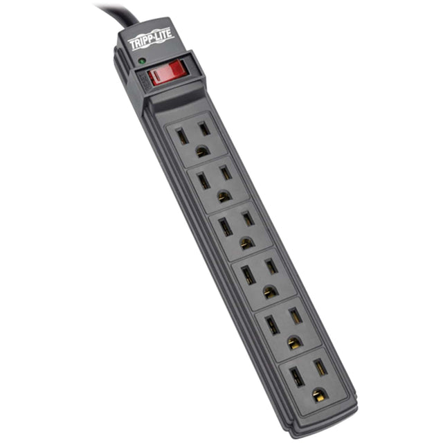 Tripp Lite by Eaton Power It! Power Strip, 6 Outlets, 6-Ft. Cord, Black, PS66B