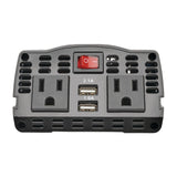 Tripp Lite by Eaton 2-AC Outlet and 2-USB Port 375-Continuous-Watt PowerVerter Power Inverter with 12-Volt Adapter Cord and Battery Clips, PV375USB