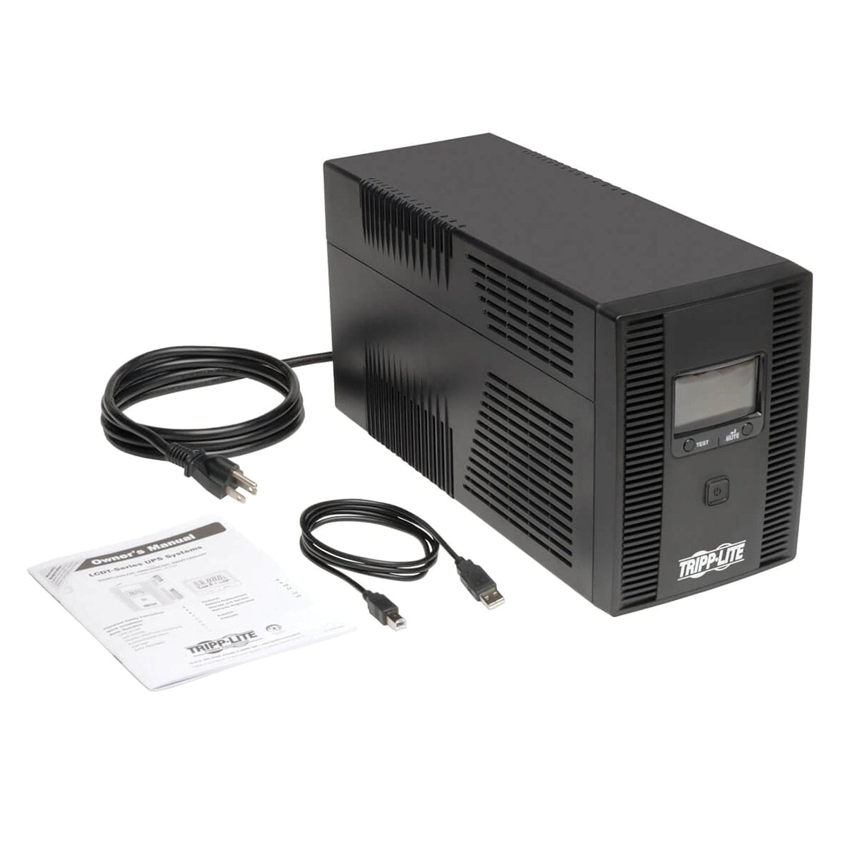 Tripp Lite by Eaton 8-AC Outlet and Telco/LAN/Coax 1300-VA/720-Watt Line-Interactive SmartPro UPS Tower with 650 Joules, AVR, and 6-Ft. Cord