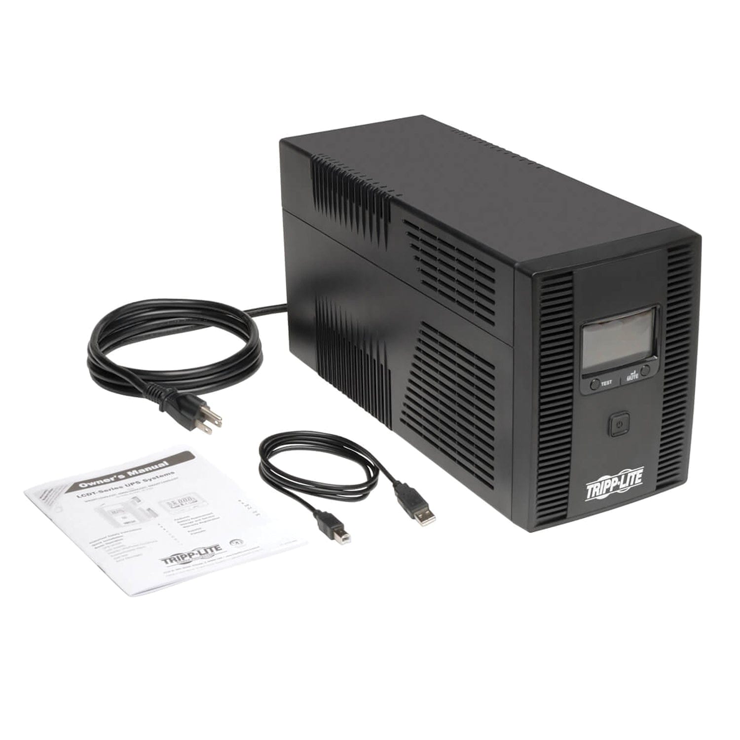 Tripp Lite by Eaton 8-AC Outlet and Telco/LAN/Coax 1300-VA/720-Watt Line-Interactive SmartPro UPS Tower with 650 Joules, AVR, and 6-Ft. Cord