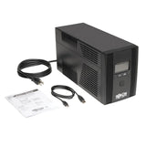 Tripp Lite by Eaton 8-AC Outlet and Telco/LAN/Coax 1300-VA/720-Watt Line-Interactive SmartPro UPS Tower with 650 Joules, AVR, and 6-Ft. Cord