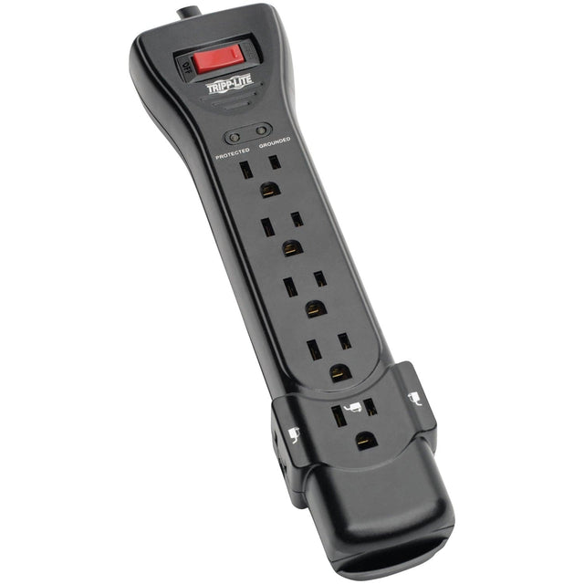 Tripp Lite by Eaton 7-AC Outlet 2160-Joules Protect It! Surge Protector Power Strip with Right-Angle Plug, 25 Ft., Black