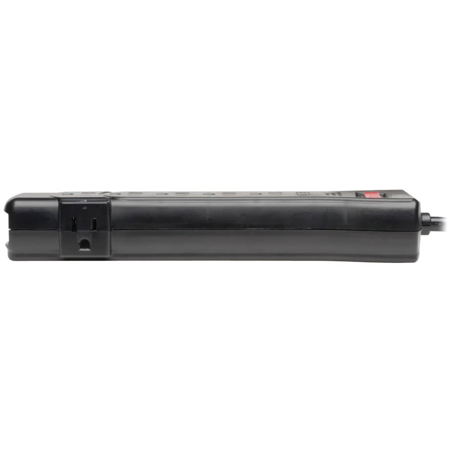 Tripp Lite by Eaton 7-AC Outlet 2160 Joules Protect It! Surge Protector Power Strip with Right-Angle Plug, 7 Ft., Black