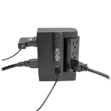 Tripp Lite by Eaton 3-AC Swiveling Outlet, 3-AC Fixed Outlet, and 2-USB Port 1200-Joules Surge Protector Wall Tap, SWIVEL6USB