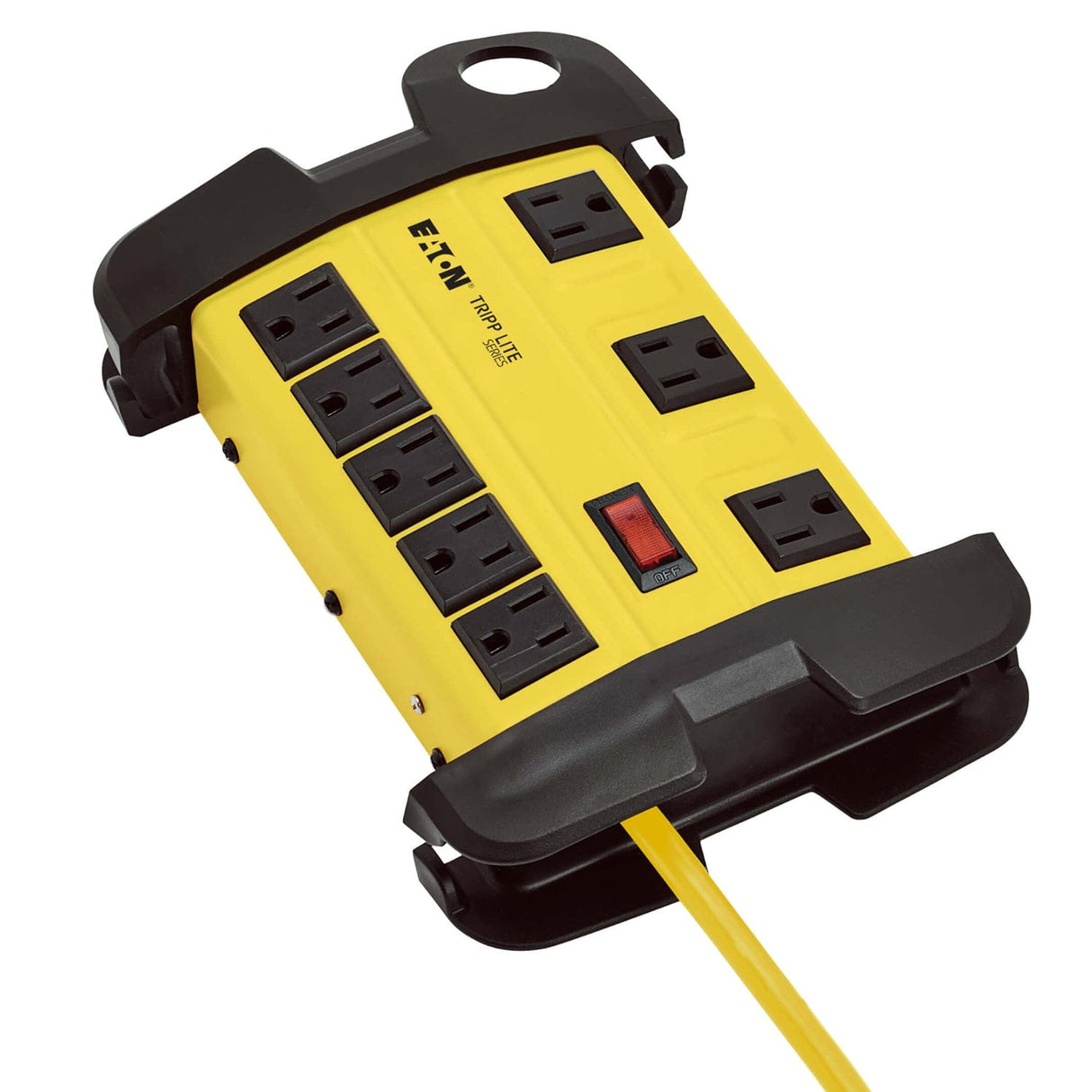 Tripp Lite by Eaton Power It! Safety Power Strip, 8 Outlets, 12-Ft. Cord with GFCI Plug, Yellow and Black, TLM812GF