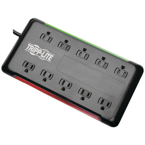 Tripp Lite by Eaton 10-AC Outlet 2880-Joules Protect It! Surge Protector Power Strip with Sliding Covers, 6-Ft. Cord, TLP1006B