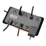 Tripp Lite by Eaton 10-AC Outlet 2880-Joules Protect It! Surge Protector Power Strip with Sliding Covers, 6-Ft. Cord, TLP1006B