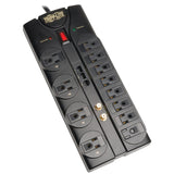 Tripp Lite by Eaton 12-AC Outlet, Telco, Coax, and Ethernet 2880-Joules Protect It! Surge Protector Power Strip with Safety Covers, 8-Ft. Cord