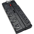 Tripp Lite by Eaton 12-AC Outlet and Telco 2160-Joules Protect It! Surge Protector Power Strip with Safety Covers, 8-Ft. Cord, TLP1208TEL