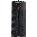 Tripp Lite by Eaton 12-AC Outlet and Telco 2160-Joules Protect It! Surge Protector Power Strip with Safety Covers, 8-Ft. Cord, TLP1208TEL
