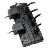 Tripp Lite by Eaton 12-AC Outlet and Telco 2160-Joules Protect It! Surge Protector Power Strip with Safety Covers, 8-Ft. Cord, TLP1208TEL