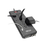 Tripp Lite by Eaton 12-AC Outlet, 2-USB Port, Telco, and Coax 4320-Joules Protect It! Surge Protector Power Strip, 8-Ft. Cord, TLP128TTUSBB