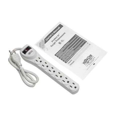Tripp Lite by Eaton 6-AC Outlet 180-Joules Protect It! Home Computer Surge Protector Power Strip, 2-Ft. Cord with Straight Plug, TLP602
