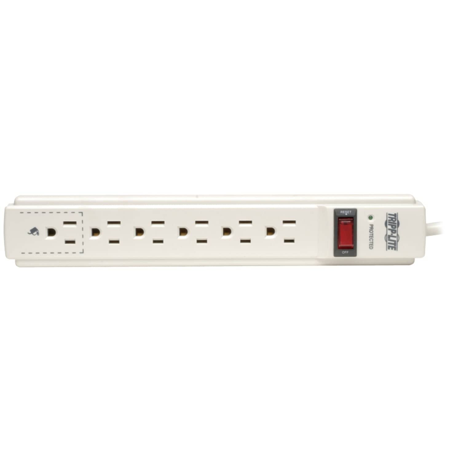Tripp Lite by Eaton 6-AC Outlet and Telco 790-Joules Protect It! Surge Protector Power Strip, 4-Ft. Cord with Straight Plug, TLP604TEL