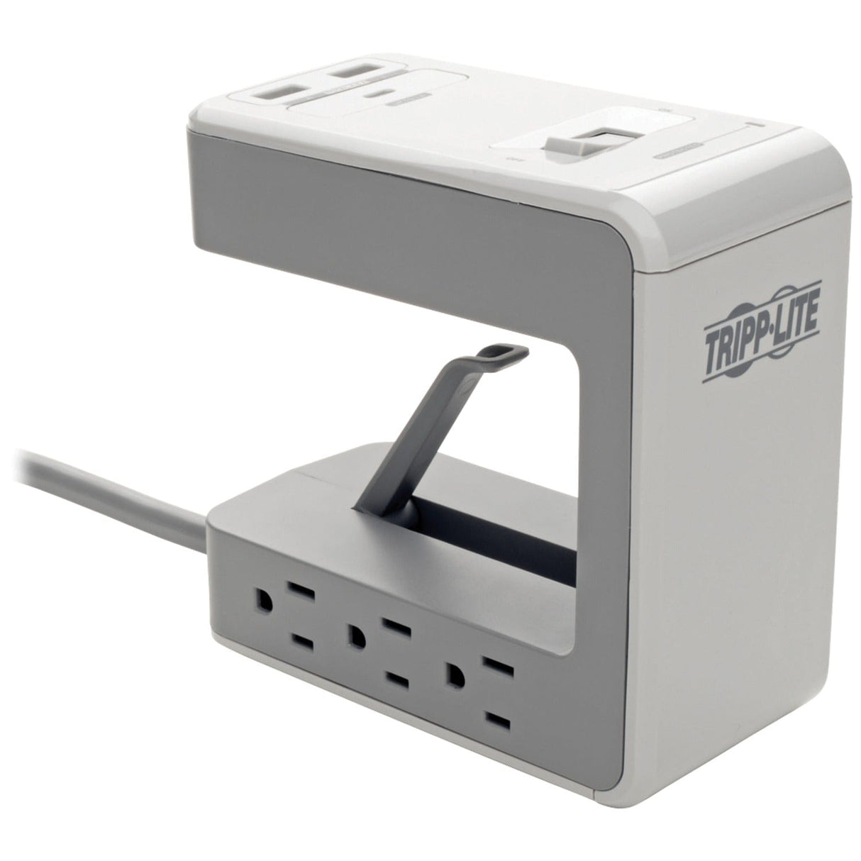 Tripp Lite by Eaton 6-AC Outlet and 3-USB Port 1080-Joules Protect It! Surge Protector Desk Clamp, 8-Ft. Pivoting Cord, TLP648USBC