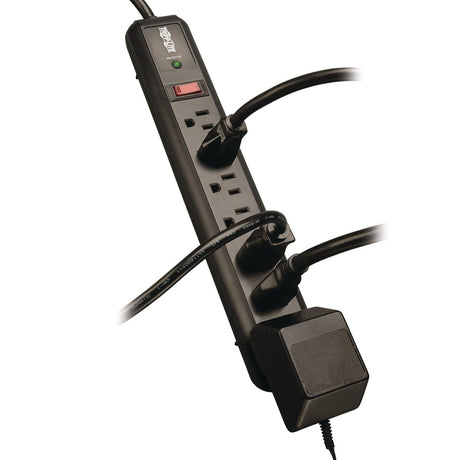 Tripp Lite by Eaton 7-AC Outlet 1080-Joules Protect It! Surge Protector Power Strip, 4-Ft. Cord with Straight Plug, TLP74RB