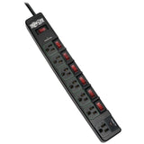 Tripp Lite by Eaton 7-AC Outlet 1080-Joules ECO-Surge Energy-Saving Surge Protector Power Strip, 6-Ft. Cord with Straight Plug, Black