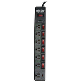 Tripp Lite by Eaton 7-AC Outlet 1080-Joules ECO-Surge Energy-Saving Surge Protector Power Strip, 6-Ft. Cord with Straight Plug, Black