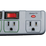 Tripp Lite by Eaton 7-AC Outlet 1080-Joules ECO-Surge Energy-Saving Surge Protector Power Strip, 6-Ft. Cord with Straight Plug, Gray