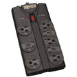 Tripp Lite by Eaton 8-AC Outlet 1440-Joules Protect It! Surge Protector Power Strip with Child Covers, 8-Ft. Cord with Right-Angle Plug, TLP808B