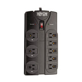 Tripp Lite by Eaton 8-AC Outlet 1440-Joules Protect It! Surge Protector Power Strip with Child Covers, 8-Ft. Cord with Right-Angle Plug, TLP808B