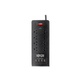 Tripp Lite by Eaton 8-AC Outlet and 4-USB Port 1800-Joules Protect It! Surge Protector Power Strip, 6-Ft. Cord with Straight Plug, TLP864USBB