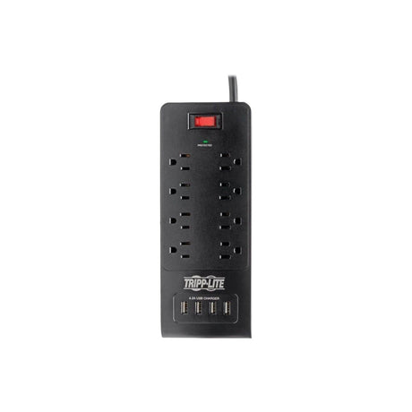 Tripp Lite by Eaton 8-AC Outlet and 4-USB Port 1800-Joules Protect It! Surge Protector Power Strip, 6-Ft. Cord with Straight Plug, TLP864USBB