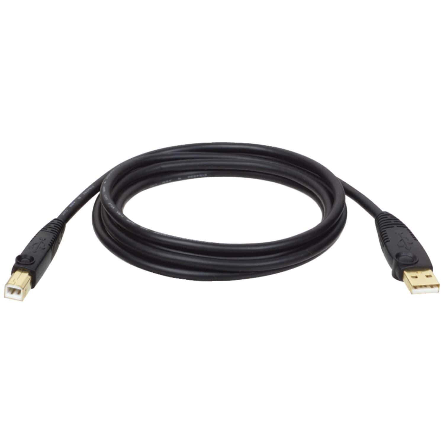 Tripp Lite by Eaton USB 2.0 Peripheral Cable, A Male/B-Male Gold-Plated Connectors, Black, 10 Ft.