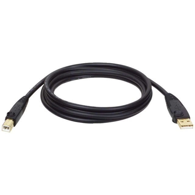 Tripp Lite by Eaton USB 2.0 Peripheral Cable, A Male/B-Male Gold-Plated Connectors, Black, 10 Ft.