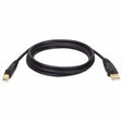 Tripp Lite by Eaton USB 2.0 Peripheral Cable, A Male/B-Male Gold-Plated Connectors, Black, 15 Ft.