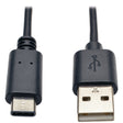 Tripp Lite by Eaton USB 2.0 Cable, USB-C Male/USB-A Male, Black, 6 Ft.