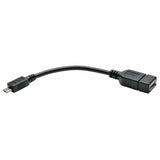 Tripp Lite by Eaton Micro USB-B Male to USB-A Female OTG Host Adapter Cable, 6-In., U052-06N