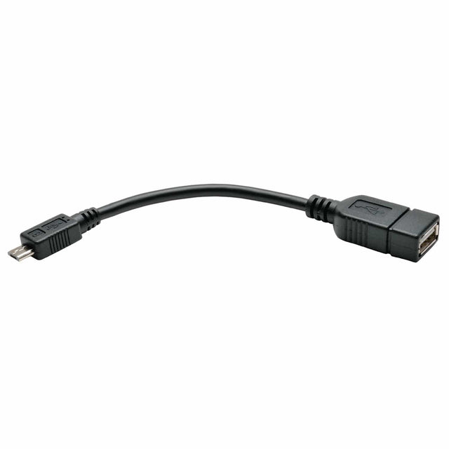 Tripp Lite by Eaton Micro USB-B Male to USB-A Female OTG Host Adapter Cable, 6-In., U052-06N