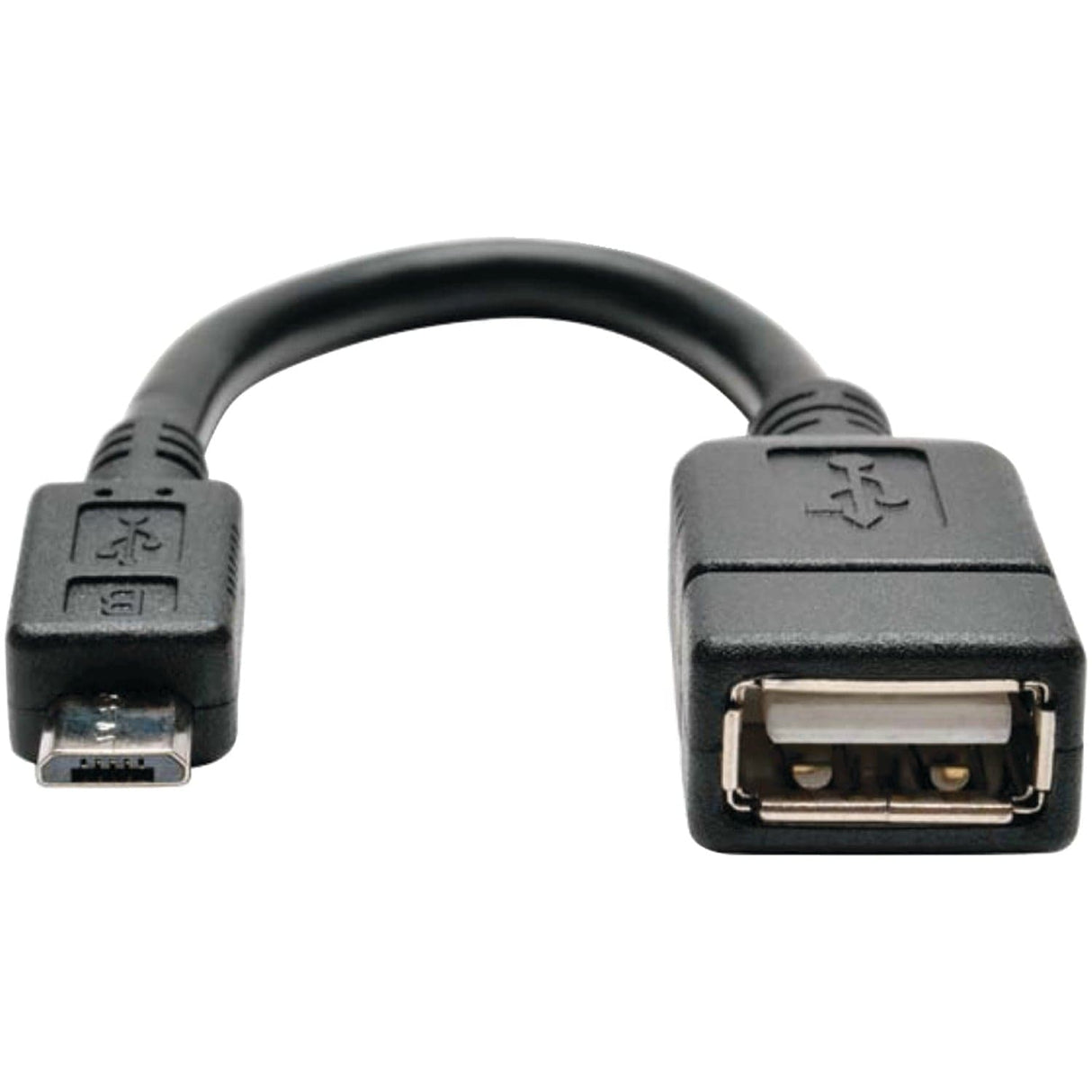 Tripp Lite by Eaton Micro USB-B Male to USB-A Female OTG Host Adapter Cable, 6-In., U052-06N
