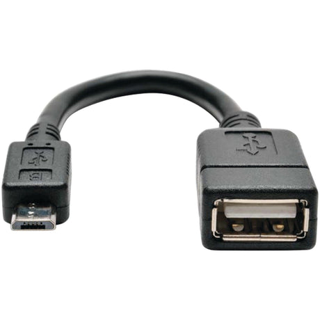 Tripp Lite by Eaton Micro USB-B Male to USB-A Female OTG Host Adapter Cable, 6-In., U052-06N