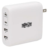 Tripp Lite by Eaton 4-Port 100-Watt PD Compact USB Wall Charger, GaN Technology, White