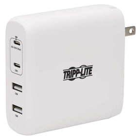 Tripp Lite by Eaton 4-Port 100-Watt PD Compact USB Wall Charger, GaN Technology, White