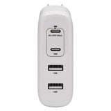 Tripp Lite by Eaton 4-Port 100-Watt PD Compact USB Wall Charger, GaN Technology, White
