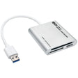 Tripp Lite by Eaton SuperSpeed USB 3.0 Multi-Drive Memory Card Reader/Writer, Aluminum Case, U352-000-MD-AL