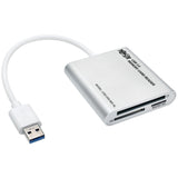 Tripp Lite by Eaton SuperSpeed USB 3.0 Multi-Drive Memory Card Reader/Writer, Aluminum Case, U352-000-MD-AL