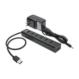 Tripp Lite by Eaton Portable USB 3.0 SuperSpeed 5-Gbps Mini Hub, 7 Ports, Aluminum, U360-007-AL