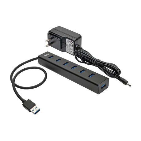 Tripp Lite by Eaton Portable USB 3.0 SuperSpeed 5-Gbps Mini Hub, 7 Ports, Aluminum, U360-007-AL