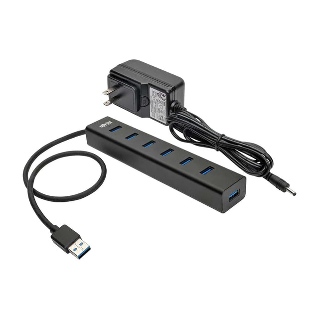Tripp Lite by Eaton Portable USB 3.0 SuperSpeed 5-Gbps Mini Hub, 7 Ports, Aluminum, U360-007-AL