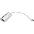 Tripp Lite by Eaton USB-C to Gigabit Ethernet NIC Network Adapter, Thunderbolt 3 Compatible, White, U436-06N-GBW