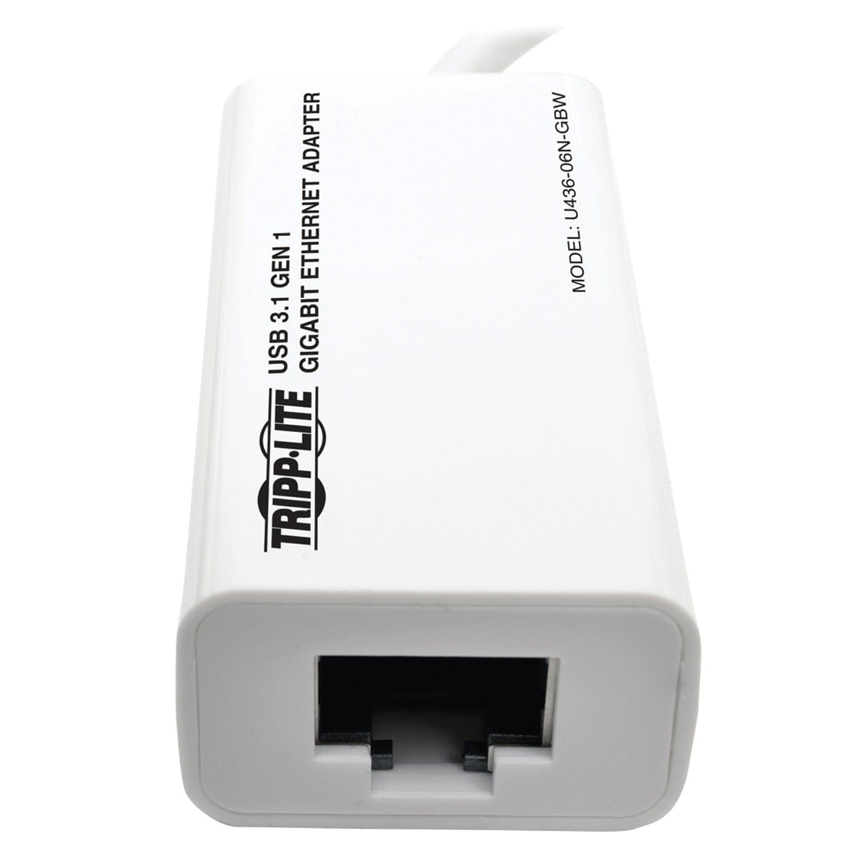 Tripp Lite by Eaton USB-C to Gigabit Ethernet NIC Network Adapter, Thunderbolt 3 Compatible, White, U436-06N-GBW